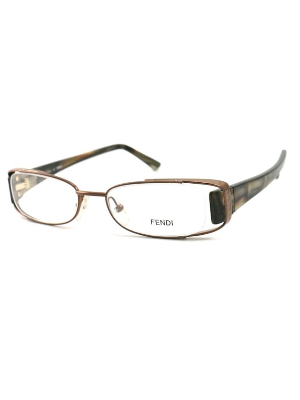 Fendi Optical Womens FF764 770 Brown Oval Eyeglasses Frames-Rxable